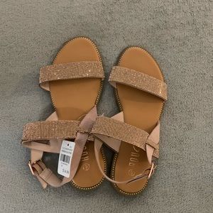 Sandal,rouge, 6, rose gold